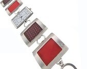 Square Recycled Aluminum and silver watch