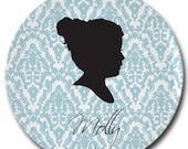 Custom Silhouette Plate made from your photo by Simply Silhouettes