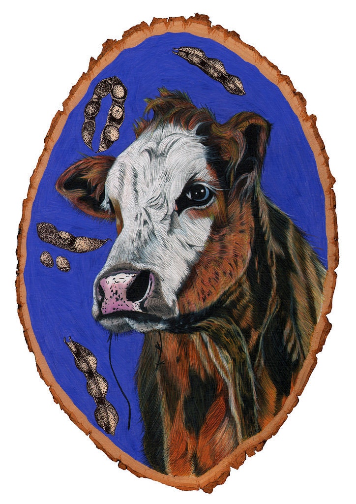 The Dead Milkmen Original Art Illustration Cow 14.5x10