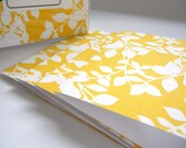 Stationery Set   - Canary Yellow Fabric Note Cards set of 8 Blank Cards