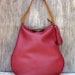 Cinnamon Red Leather Hobo Bag with Mustang Oiled Accents and Large Tassel by Stacy Leigh