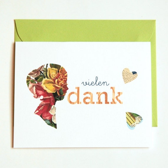 handmade thank you cards in german vielen dank by