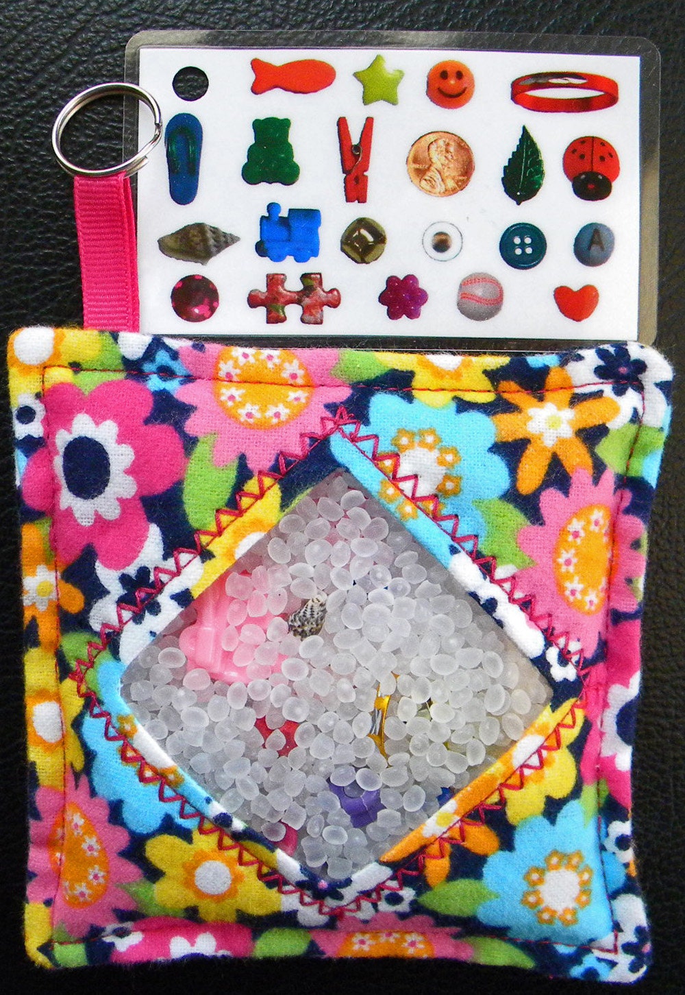 I Spy Bag - Mini with SEWN Word List and Detachable PICTURE LIST- Plenty of Petals