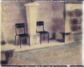 SALE -- Tuileries, Paris, France, Gardens, Framed Reproduction of a Polaroid Transfer