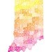 Indiana -  typography map art print 8x10 - customizable personalized state poster custom wall decor engagement wedding housewarming gift