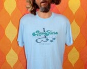 vintage 80s tee SNORKELERS aqua fun royal caribbean cruise t-shirt XL soft thin