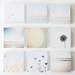 The Pale Blues - set of 9 wood photo art blocks - room decor, beach themed, pale blue toned