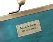 Custom silk label for your Red Ruby Rose clutch