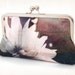 Clutch bag, silk purse, white petals, bridesmaid gift, gift box, ETHEREAL FLOWER
