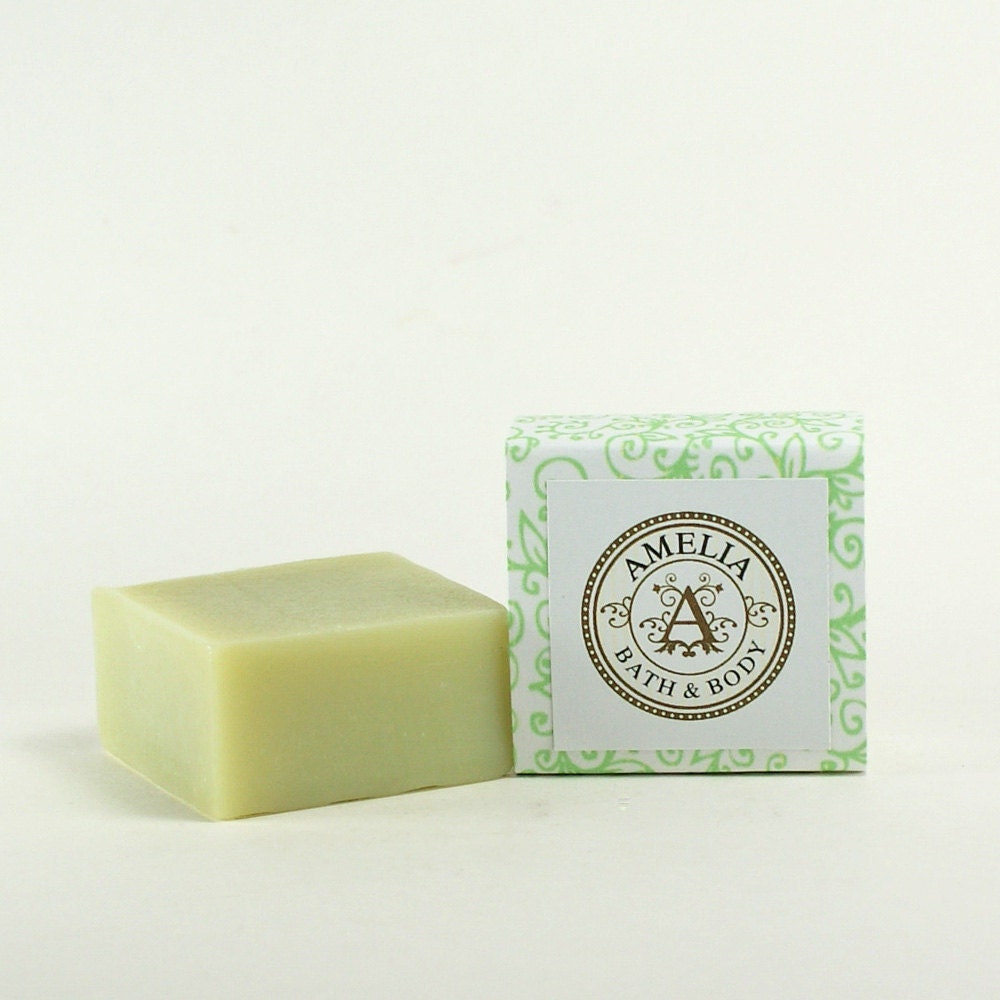 Small Size Bella Blossom Shea Butter Soap Green Soap Luxury Cocoa Butter Soap Vegan Feminine Fragrance - Girlfriends Hostess Gift