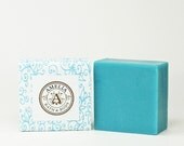 Blue Soap - Island Mist Shea Butter Soap - Large Bar - Vegan Cocoa Butter and Shea Butter Luxury Soap Hostess Holiday Gift