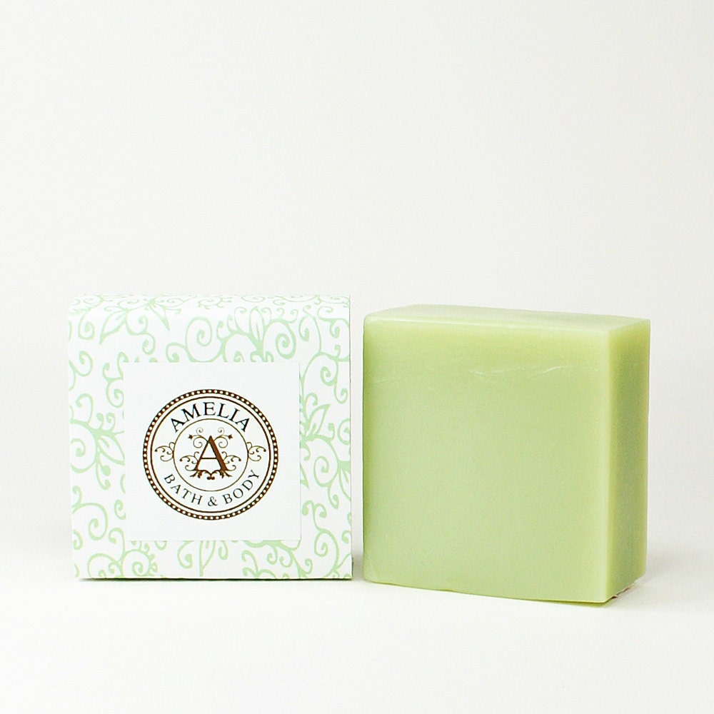 Shea Butter Soap - Bella Blossom Large Soap - Green Soap - Feminine Fragrance Luxury Soap For Women
