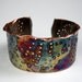 Hammered Copper Cuff Bracelet, A Fold-Formed and Perforated Rustic Copper Bracelet, With an Earthy Heat Patina- Montana