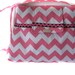 Chevron Pink Handbag Shoulder Purse Cross Body Bag