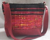 Flame red handwoven bag