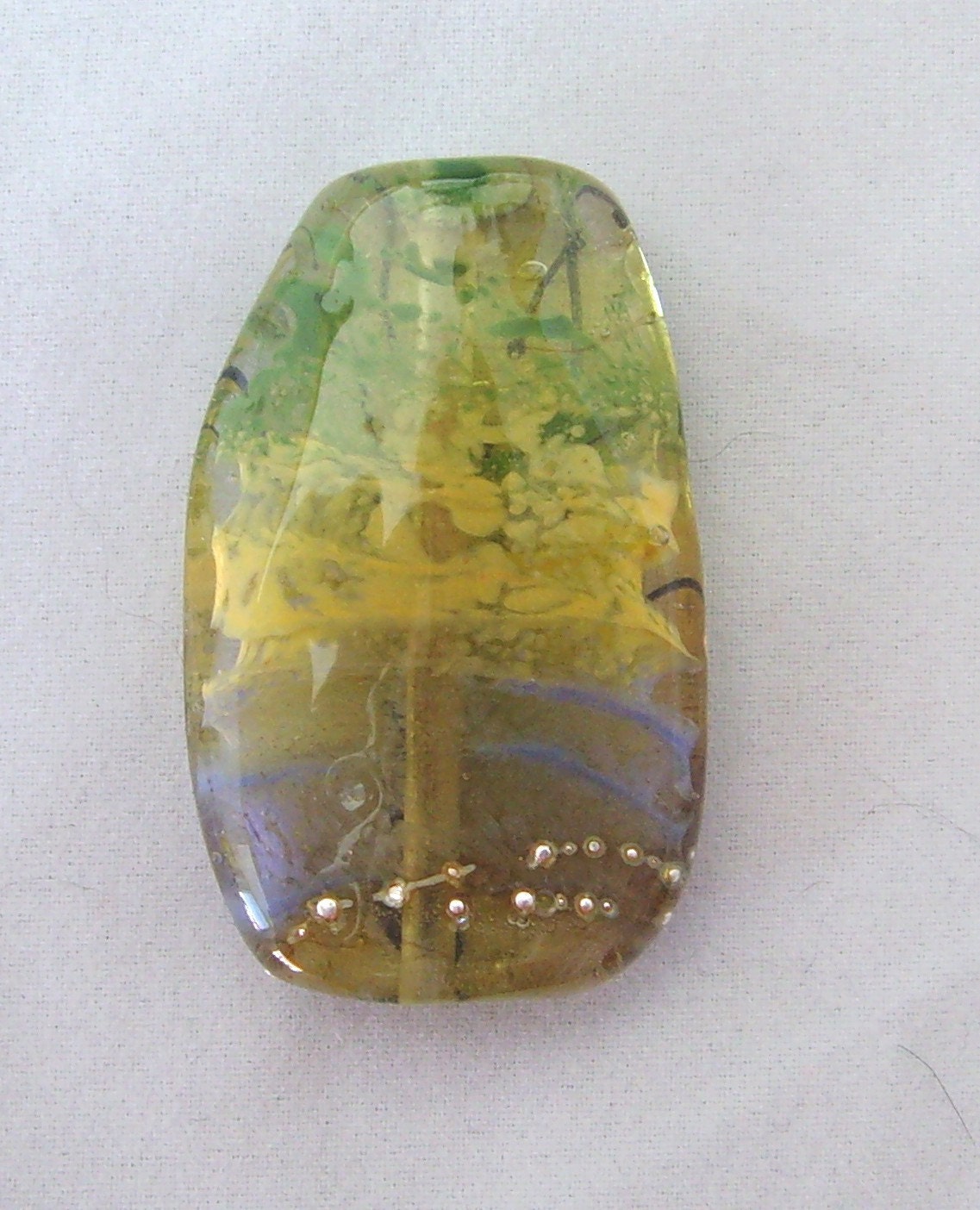 Fireballbeeds - A Spring Morning(tree bead) - Artisan Lampwork Bead (1 bead)