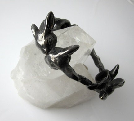 Bunny Luv Bangle by RABID FOX in Gunmetal