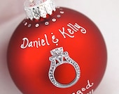 Custom Wedding/Engagement Ring Ornament in Red