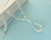 Princess Crystal Teardrop Neclace