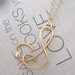 Custom Letter Necklace with Crystal (14k Gold filled)