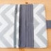 Handmade Wallet - BiFold Clutch Wallet / Chevron in Storm Gray -- PREORDER