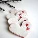 Set Of 4 Porcelain Heart Magnets