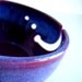 Purple Blue Ceramic Wheel Thrown Yarn Bowl - Made to order