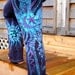 Batik Yoga Pants in Deep Blue and Purple