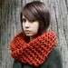 LAVA Rasta Love Cowl Hood Vegan scarf pumpkin burnt orange cedar brown