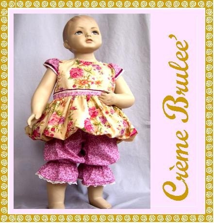 Creme Brulee Collection -Spring-Baby Couture Dress and Bloomer - two sizes