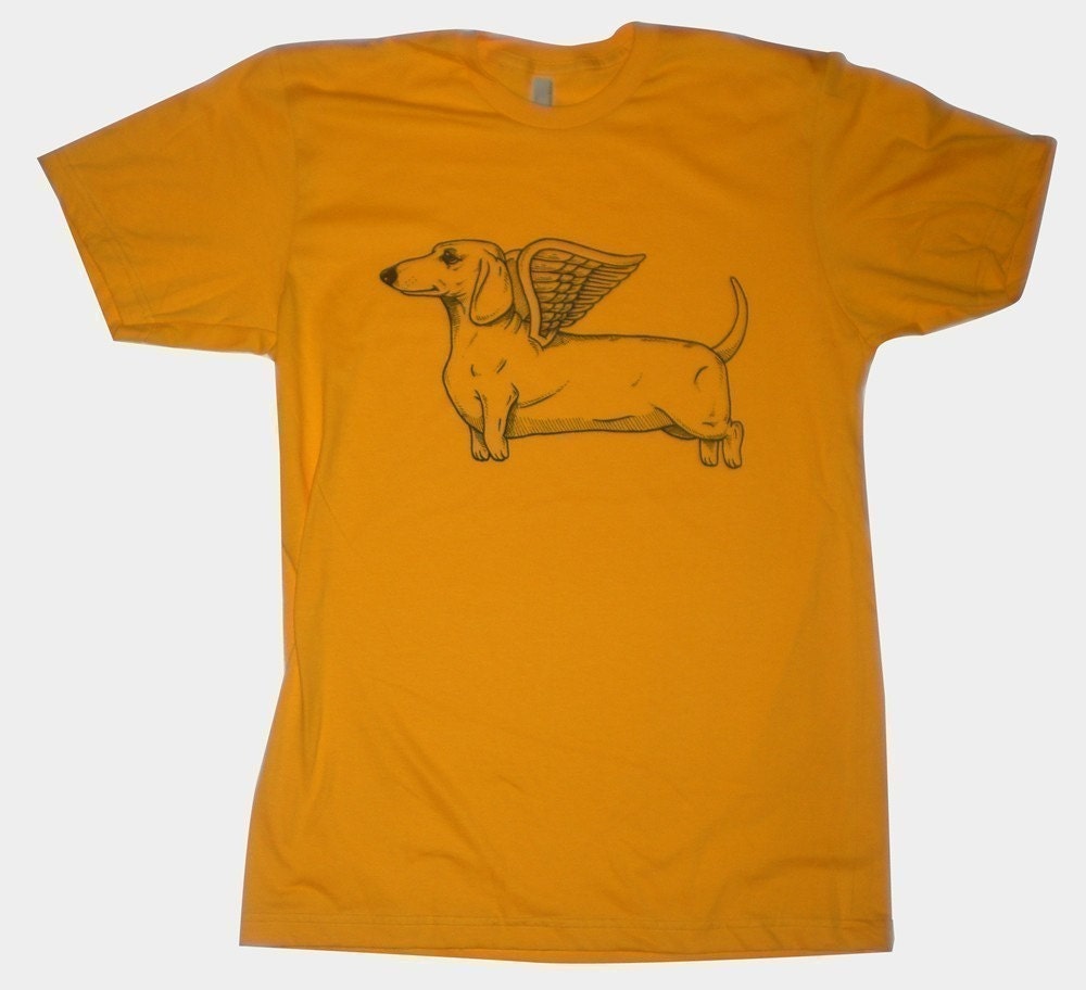 Flying Dachshund Mens T-Shirt Small, Medium, Large, XL in 9 Colors
