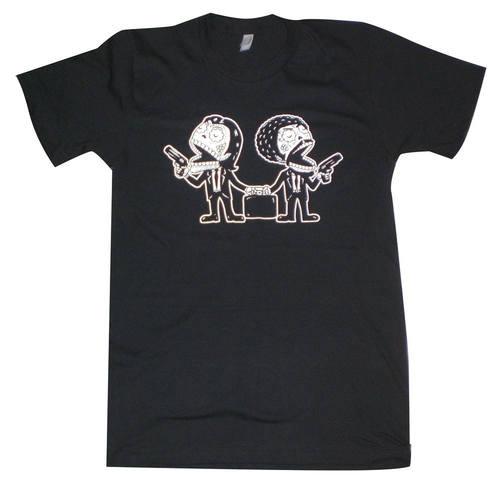 Pulp Fiction Calaveras Men's T-Shirt Small, Mefium, Large,  XL in 6 Colors