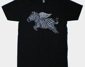 Flying Zebra Mens T-Shirt Small, Medium, Large, XL in 6 Colors