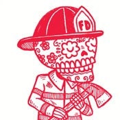El Bombero Limited Edition Gocco Screenprint ACEO