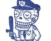 El Policia Limited Edition Gocco Screenprint ACEO