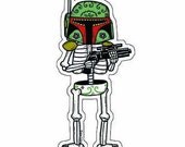 Boba Calavera Die Cut Vinyl Sticker