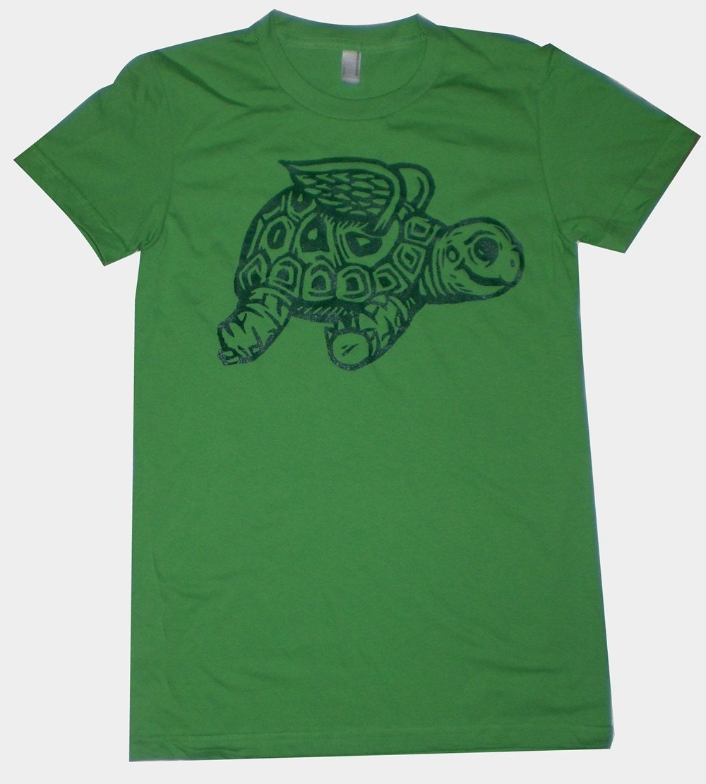 Flying Tortoise Womens T-Shirt S, M, L, XL in 6 Colors