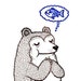 Praying Bear Limited Edition Gocco Screenprint