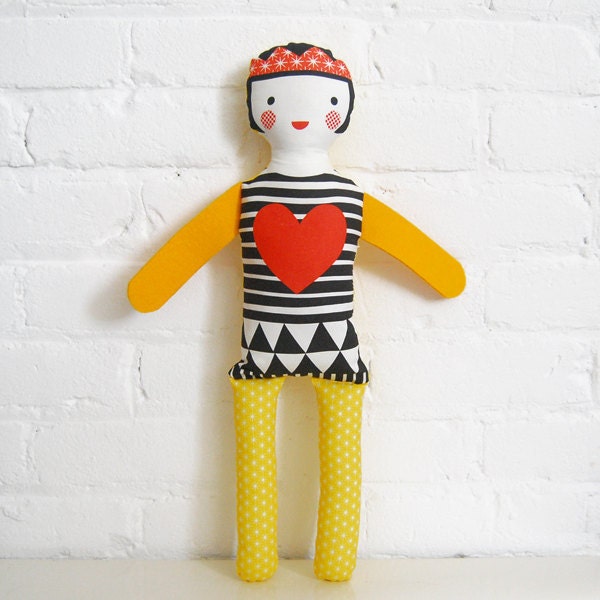 Organic Cotton and Wool Doll: Queen of Hearts
