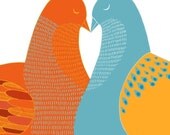 LARGE limited edition print - Lovey Dovey