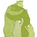Bear Hug (Green) LARGE print Wall art