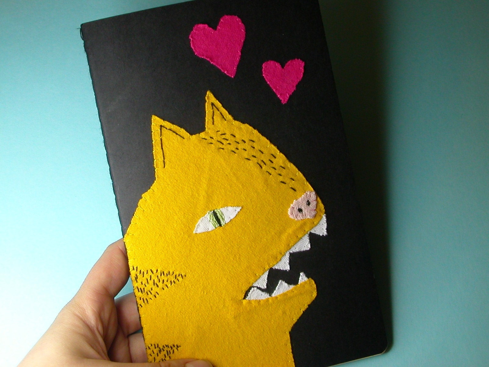 monster cat loves you (large moleskine)