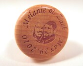 Personalized Wood Wine Bottle Stopper - Save the Date - Wedding Favor
