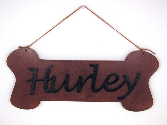 Personalized Dog Bone Name Sign by memoriesforlifesb on Etsy