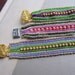 Seed Bead Cuff Bracelet, Bead Jewelry, Stackable Bracelet, Purple, Light Green, Green, Gold