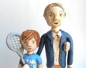 Custom Man with Child folk art sculpture Father's Day Dad Gift