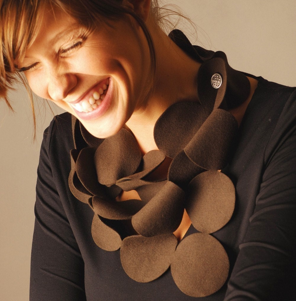 Circles and Circles Beautiful Wool Scarf