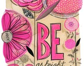 be as bright  - 11X14 GICLEE PRINT, botanical collage, Susan Black