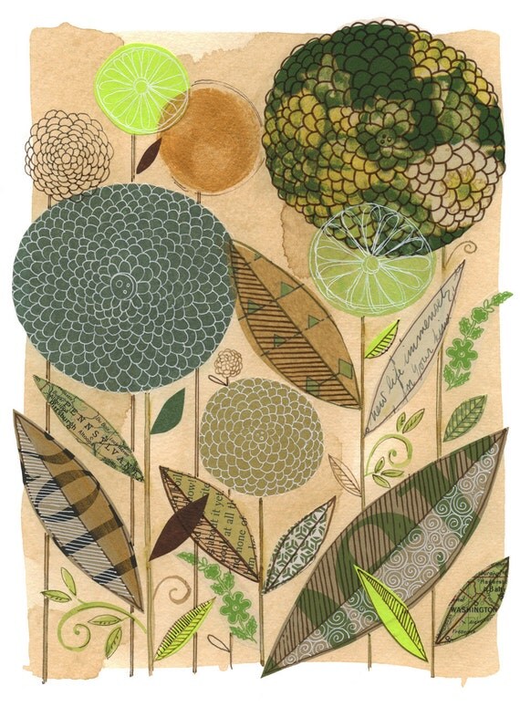 haven - ORIGINAL collage drawing