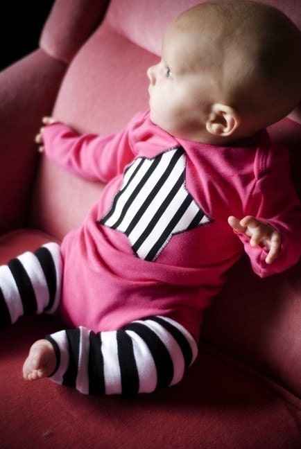 KOOL KID LEGS--BLACK and WHITE STRIPES--